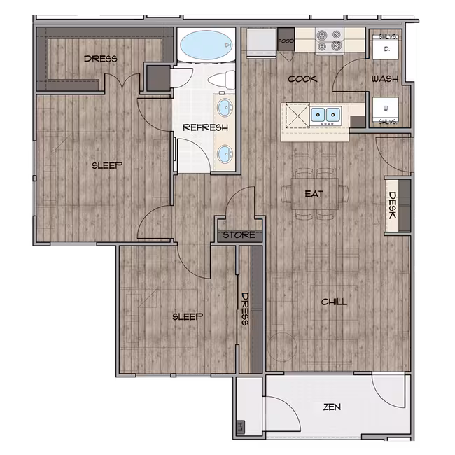 Unit 2312 floor plan